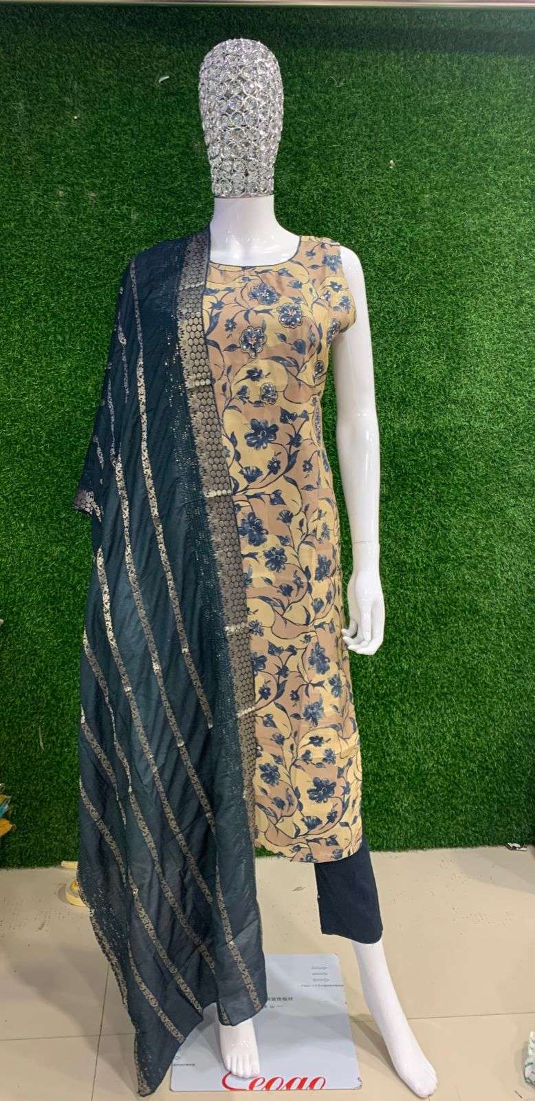 BEMITEX INDIA PRESENT MODAL SILK WITH HANDWORK AND FULL INNER BASED READYMADE 3 PIECE SUIT COMBO COLLECTION WHOLESALE SHOP IN SURAT